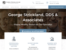 Tablet Screenshot of georgestricklanddds.com